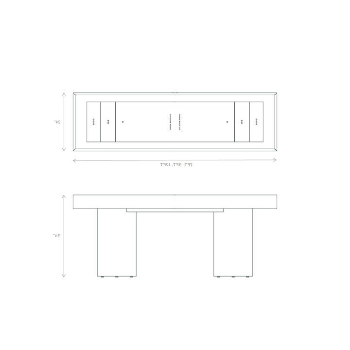 Modern Shuffleboard Table dimensions